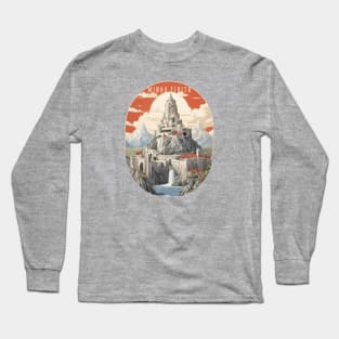 Retro Design Minas Tirith Long Sleeve T-Shirt